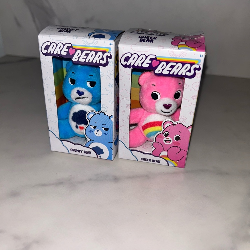 Care Bears Blue and Pink Stuffed Animals Collectibles
